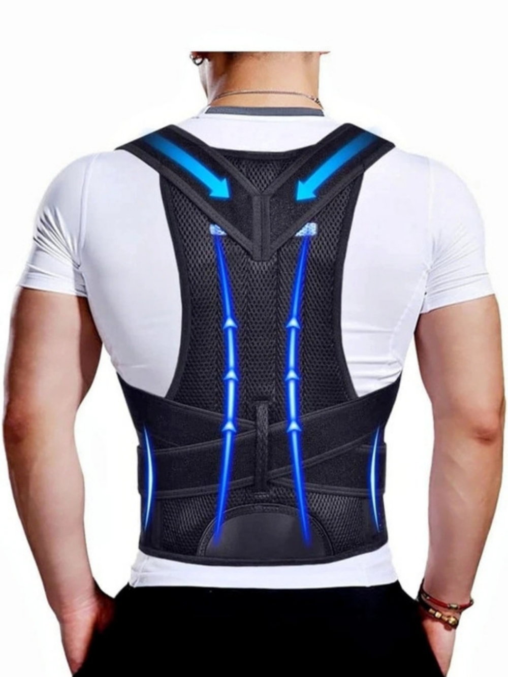 Back Support Brace Black & Blue